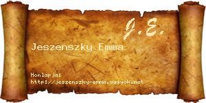Jeszenszky Emma névjegykártya