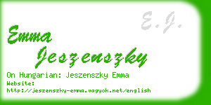 emma jeszenszky business card